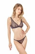 Комплект женский бюстгальтер с мягкой чашкой и стринги из сеточки Felisiya Lingerie Синий 2007+221-058г XL - изображение 2