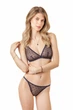 Комплект женский бюстгальтер с мягкой чашкой и стринги из сеточки Felisiya Lingerie Синий 2007+221-058г XL - изображение 4