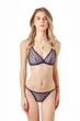 Комплект женский бюстгальтер с мягкой чашкой и стринги из сеточки Felisiya Lingerie Синий 2007+221-061кпе S - изображение 5