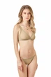 Комплект женский бюстгальтер с мягкой чашкой и стринги из сеточки Felisiya Lingerie Оливковый 2007+221-110с L - изображение 2