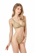 Комплект женский бюстгальтер с мягкой чашкой и стринги из сеточки Felisiya Lingerie Оливковый 2007+221-110с L - изображение 7
