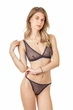 Комплект женский бюстгальтер с мягкой чашкой и стринги из сеточки Felisiya Lingerie Синий 2007+204-058г M - изображение 2