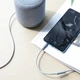 Кабель для аудіо Hoco 3.5mm Jack - 3.5mm Jack кутовий з мікрофоном 1 м Сірий (UPA15) - зображення 2