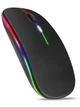 Беспроводная бесшумная аккумуляторная мышка с RGB подсветкой 1600DP Bluetooth 5.2 + 2.4 GHz тихая для ноутбуков пк планшетов плоская Slim - изображение 14