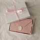 Конверт для денежного подарка в коробочке и бумагой тишью. Серия Wedding: Розовый - изображение 3