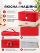 Аптечка, сумка-органайзер для медикаментов каркасная Красная 19,5x26,5x19,5 см (MEDORG-01RED) - изображение 3