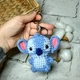 Брелок Стіч іграшка в'язана ручної роботи Hand Made амігурумі 8х8 см Блакитний 216-2 - зображення 2