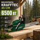Бензиновая пила KRAFFTEC бензопила цепная для распила древесины заготовки дров обрезки садовых веток 6500 Вт 45 см 58 см3 9500 об мин легкий запуск Smart Start зеленая - изображение 1