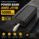 Повербанк Awei J111B Power Bank 50000 mAh портативное зарядное устройство внешний аккумулятор для телефона смартфона iPhone Android планшета ноутбука универсальная мобильная батарея УМБ черный - изображение 1
