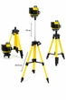 Лазерный уровень нивелир Laser Level Meter 3D-4D 2 аккумулятора 16 линий зеленый луч со штативом в кейсе желтый - изображение 4