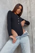 Боді жіноче однотонне чорного кольору Fashion розмір 42-44 (217834) - зображення 2