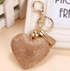 Брелок Swarovski Color Heart золотистый для украшения телефона - изображение 2