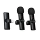 Беспроводная микрофонная система BOROFONE BFK16A dual-mic Lightning черная ABS-пластик - изображение 1