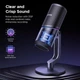 Микрофон настольный UGREEN CM769 USB-A кардиоидный с RGB подсветкой темно-серый - изображение 3