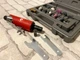 Пневматическая шлифмашинка INTERTOOL PT-1002 прямая 25000 обмин 6 атм с набором шлифовальных камней 10 шт и пластиковым кейсом для металла - изображение 3