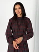 Елегантна довга жіноча сукня в клітинку casual INNOE 2701313-6, р. 52-54 Сірий - зображення 5