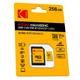 Карта пам’яті Kodak microSDHC 256GB UHS-I U3 V30 A1 Class 10 до 100MB/s + SD адаптер для телефону, камери, дрона - зображення 1