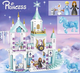 Конструктор «Снежный замок Эльзы» Princess 360 детаей Ледяной замок с фигурками Эльзы, Анны и Олафа - изображение 4