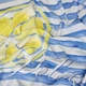 Трикотаж стрейч кулір принт смужка блакитна з лимонами - изображение 6