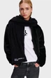 Жіночий чорний шарф furry logo Karl Lagerfeld Jeans OS 246J3302 - изображение 2