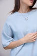 В'язана кофта oversize з коротким рукавом - блакитний колір, ONE SIZE - зображення 4