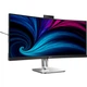 TFT 34' Philips 34B2U6603CH, WQHD, VA, 120Гц, вигн., 2xHDMI, DP, USB-C,RJ-45,USB-hub,HAS,сіро-ср. - изображение 2