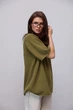 В'язана кофта oversize з коротким рукавом - хакі колір, ONE SIZE - зображення 2
