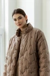 Жіноча стьобана куртка з коміром-стійкою та вишивкою Seventeen XXL-3XL Бежевий (2000000183572) - зображення 3