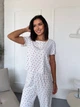 Домашній жіночий комплект трійка (топ+резинка+штани) в квіти Uaclothes 42-44 Рожевий (like39210-196471349) - изображение 3