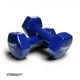 Гантель EasyFit 5 кг 1 шт з вініловим покриттям синя цільна лита нерозбірна для фітнесу (YL5-0BL) - зображення 2