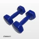 Гантель EasyFit 5 кг 1 шт з вініловим покриттям синя цільна лита нерозбірна для фітнесу (YL5-0BL) - зображення 5