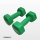 Гантель EasyFit 4 кг 1 шт з вініловим покриттям зелена цільна лита нерозбірна для фітнесу (YL4-0GR) - зображення 5
