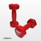 Гантель EasyFit 2 кг 1 шт з вініловим покриттям червона цільнолита нерозбірна для фітнесу (WLSGD2R) - зображення 2