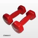 Гантель EasyFit 2 кг 1 шт з вініловим покриттям червона цільнолита нерозбірна для фітнесу (WLSGD2R) - зображення 4