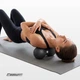 Масажний м'ячик подвійний EasyFit 24 х 12 см чорний (EPP-м'яч для МФР та йоги, м'ячик-масажер для спини, ніг, рук, шиї та стоп) - зображення 2