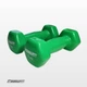 Гантель для фітнесу 1.0 кг EasyFit із вініловим покриттям салатова - зображення 4