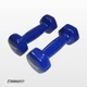 Гантель EasyFit 1.5 кг 1 шт с виниловым покрытием синяя цельная литая неразборная для фитнеса (EF-0015BL) - изображение 4