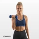 Гантель EasyFit 1.5 кг 1 шт с виниловым покрытием синяя цельная литая неразборная для фитнеса (EF-0015BL) - изображение 5