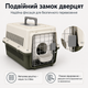 Переноска для кошек и собак до 12 кг 48×32×30 см — с подвесной миской, мягким внутренним вкладышем и наружным защитным чехлом KT80 - изображение 7