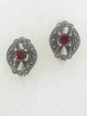 Серебряные серьги со вставкой и капельным серебром (103862/26) - изображение 1