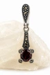 Серебряные серьги с цирконом и капельным серебром (103773/33) - изображение 3