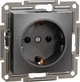 Розетка з заземленням Schneider Electric Asfora Антрацит EPH2900171 - зображення 1