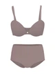 Бесшовный комплект белья Victoria's Secret бюст Push-up и трусики брифы 1161428785 (Коричневый 34A/S) - изображение 1