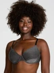 Комплект белья с блеском Victoria's Secret Pink бюстгальтер и трусики тонг 1161432054 (Черный 32B/XS) - изображение 2