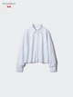 Укороченная рубашка свободного кроя JW ANDERSON UNIQLO в клетку 1159862495 (Голубой XL) - изображение 3