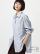 Рубашка оверсайз Uniqlo в полоску 1159862962 (Синий XS) - изображение 1