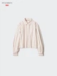 Укороченная рубашка свободного кроя JW Anderson Uniqlo в полоску 1159863184 (Бежевый XXL) - изображение 2