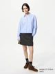 Укороченная рубашка свободного кроя JW Anderson Uniqlo в полоску 1159863185 (Голубой XL) - изображение 2