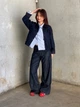 Укороченная рубашка свободного кроя JW Anderson Uniqlo в полоску 1159863185 (Голубой XL) - изображение 13