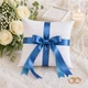 Весільна подушечка для обручок «Blue Classic Love» (0721-2) - зображення 3